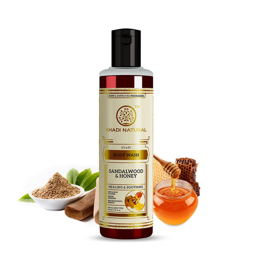 Khadi Natural Sandalwood & Honey Body Wash - 210ml