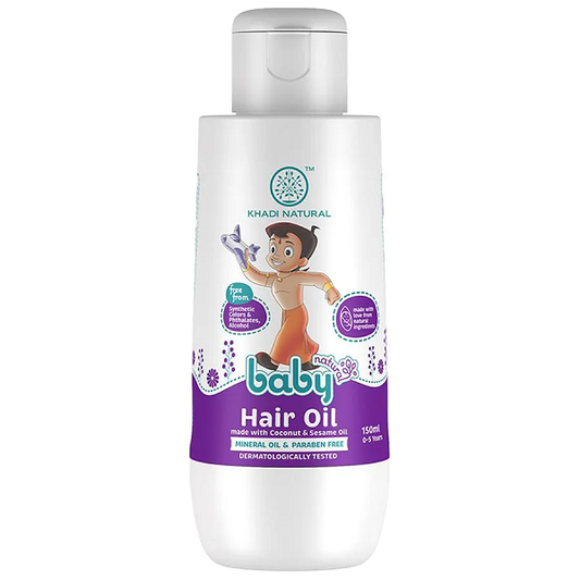 Khadi Natural Baby Hair Oil - With Coconut & Sesame Oil, For 0-5 Years, 150 ml