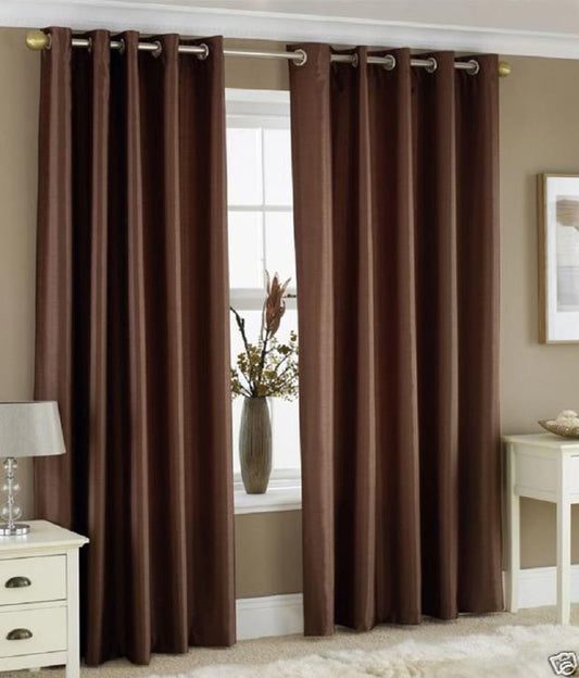 Eyelet Plain Polyester Curtain Home Office Decor CUN-1