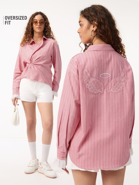 Angel Eyes Women Boyfriend Shirts