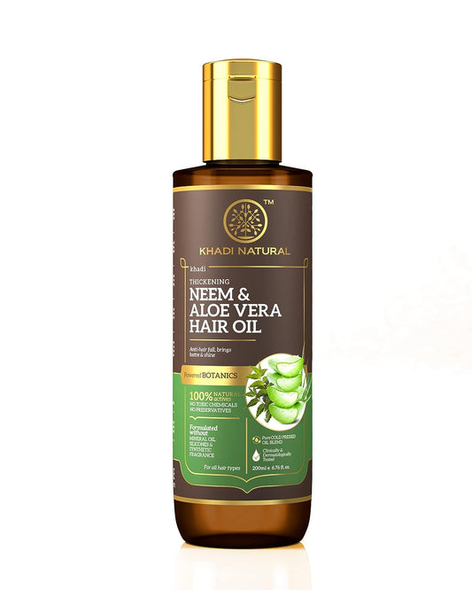 Khadi Natural Neem & Aloe Vera with Wheat Germ Hair Oil