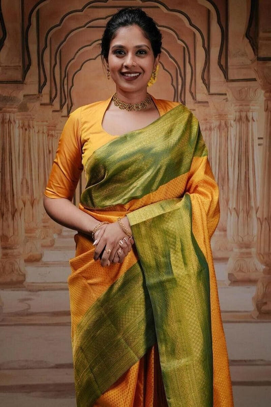 Banarsi Soft Silk Saree With Blouse