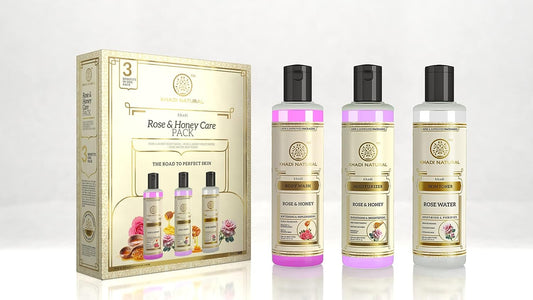 Khadi Natural Rose & Honey Care Pack