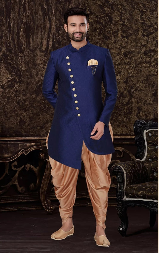 Jacquard Silk Self Embossed Work Kurta Pajama Set