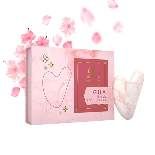 Khadi Natural Rose Quartz Gua Sha Massage Tool - Helps Relaxing Facial Muscles