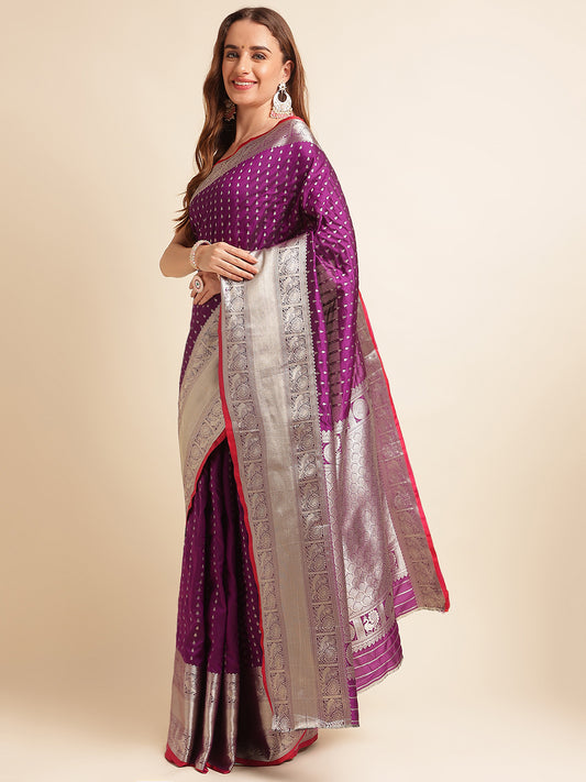 Banarasi Silk Saree With Unstitched Blouse