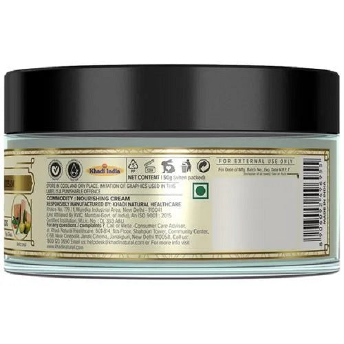 Khadi Natural Herbal Sandal & Olive Face Nourishing Cream With Shea Butter, 50 g