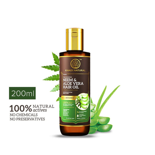 Khadi Natural Neem & Aloe Vera with Wheat Germ Hair Oil