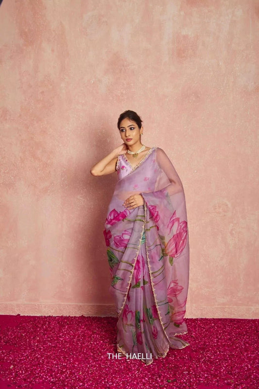 Soft Organza Saree & Blouse