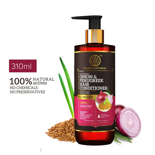 Khadi Natural Onion & Fenugreek Hair Cleanser- Paraben Free-310 ml