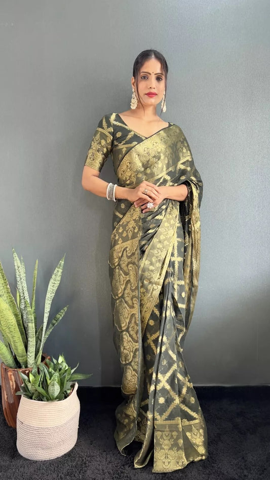 Premium Pure Viscose Georgette Ready To Wear Saree