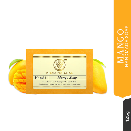 Khadi Natural Mango Handmade Herbal Soap, 125 g