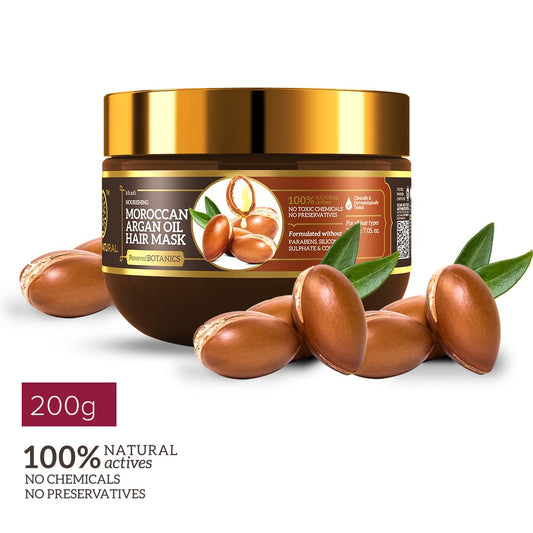 Khadi Natural Moroccan Argan Hair Mask 200gm-Powered Botanics