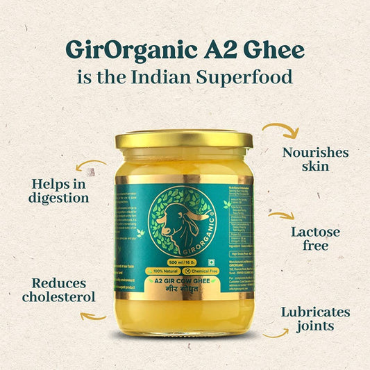 Gir Organic A2 Gir Cow Ghee - 500 gm