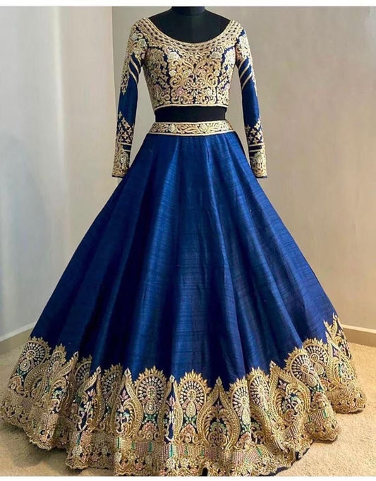 Phantom Silk Heavy Embroidered Wedding Lehenga Choli Bridal Lenghas 15-EB2