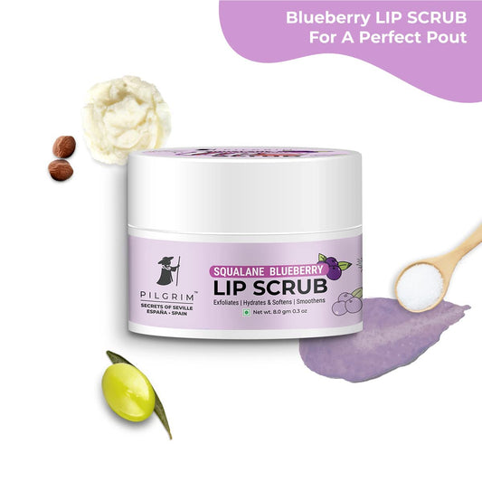 Pilgrim Squalane Blueberry Lip Scrub - 8 gm