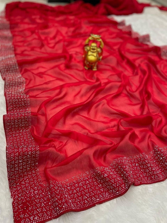 Women's Rangoli Silk Saree With Blouse