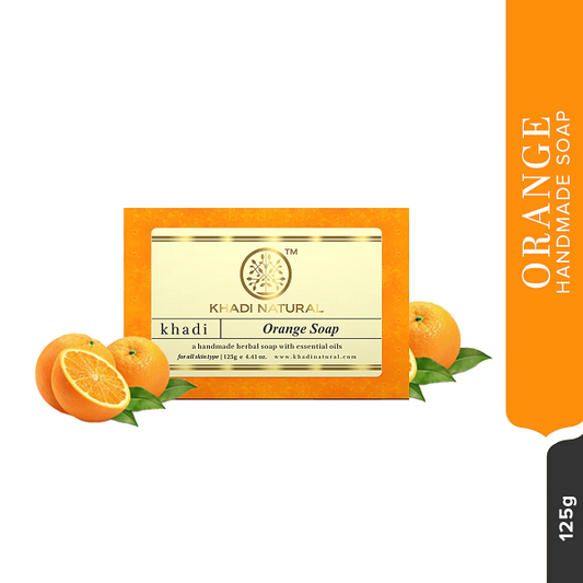 Khadi Natural Herbal Orange Soap, 125g