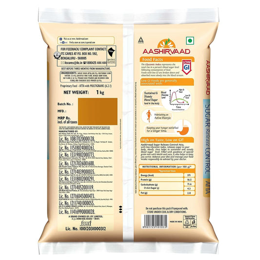 Aashirvaad Sugar Release Control Atta - 1 kg