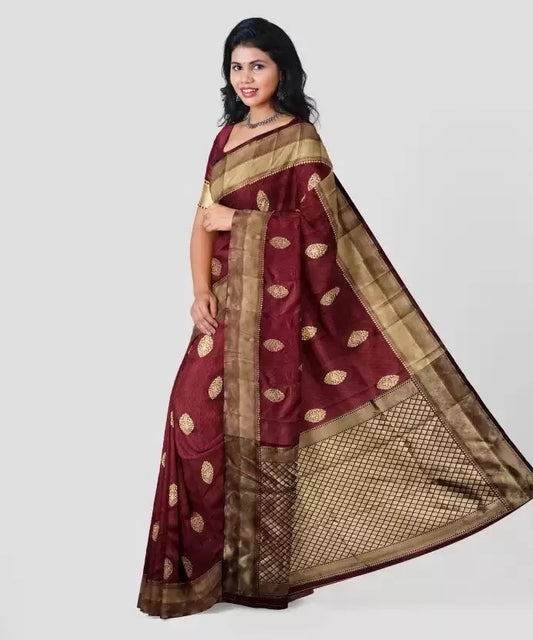 Banarasi Soft Silk Party Wear Saree & Blouse