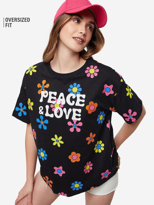 Peace Women Oversized T-Shirts