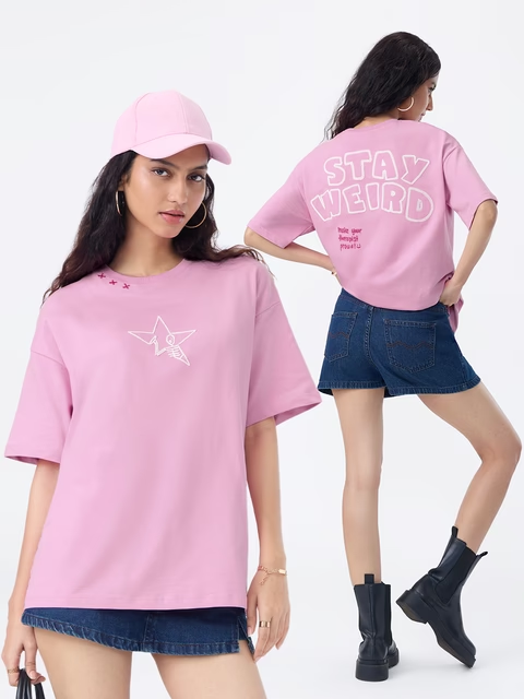 Stay Weird Women Oversized T-Shirts