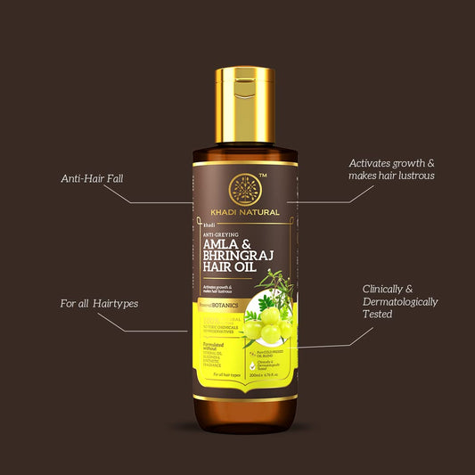 Khadi Natural Amla & Bhringraj Hair Oil Herbal Oil - 200ml