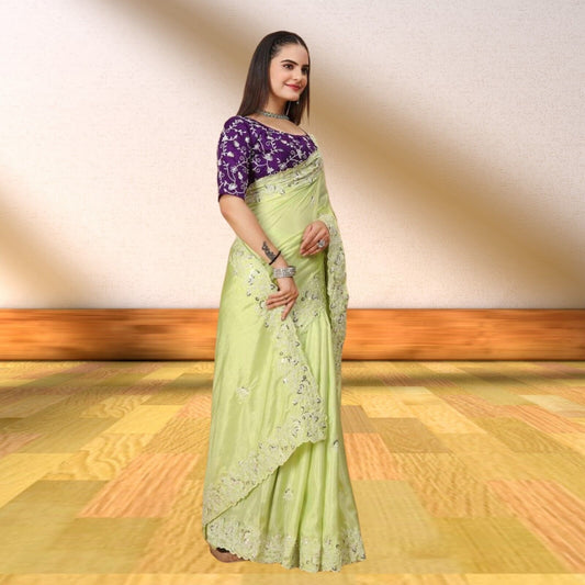 Dolla Silk Embroidery Work Saree