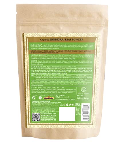 Khadi Natural Organic Bhringraj Leaf Powder - 100gm