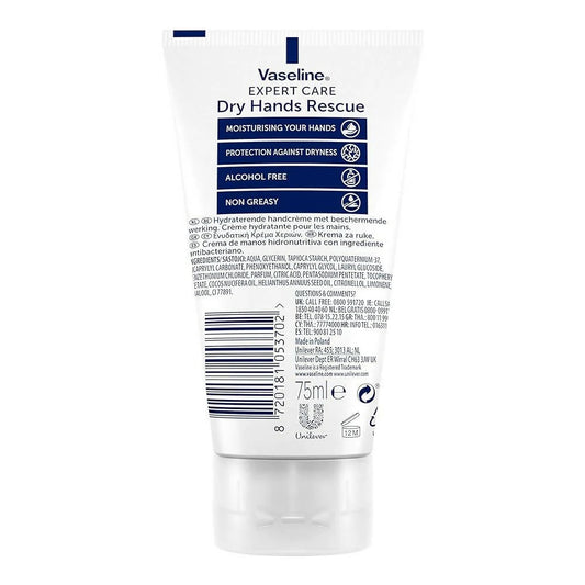 Vaseline Dry Hands Rescue 2in1 Hand Cream -75 ml