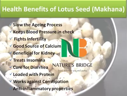 Nature's Bridge Phool Makhana Makhana 100 gm Gorgon Nut Puffed Kernels Fox Nut Lotus Seeds Pop Fox Nut  (100 g)