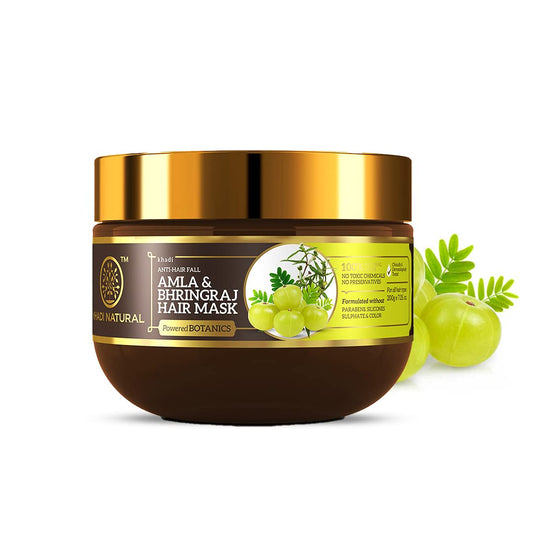 Khadi Natural Amla & Bhringraj Hair Mask - Parabens, Silicones, Sulphate & Color Free-200 g