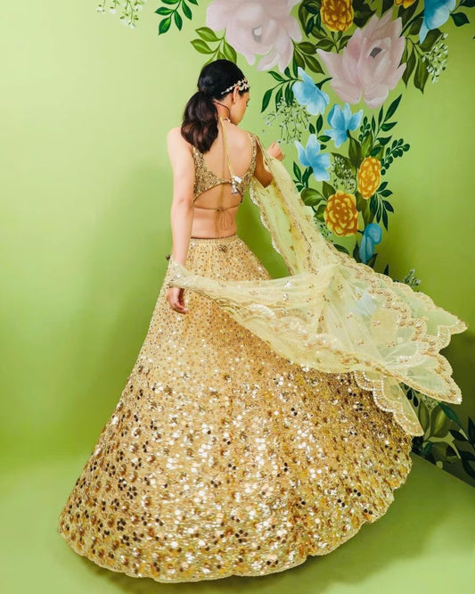 Beautiful Classic Style Indian Rangoli Silk Lehenga Choli With Dupatta