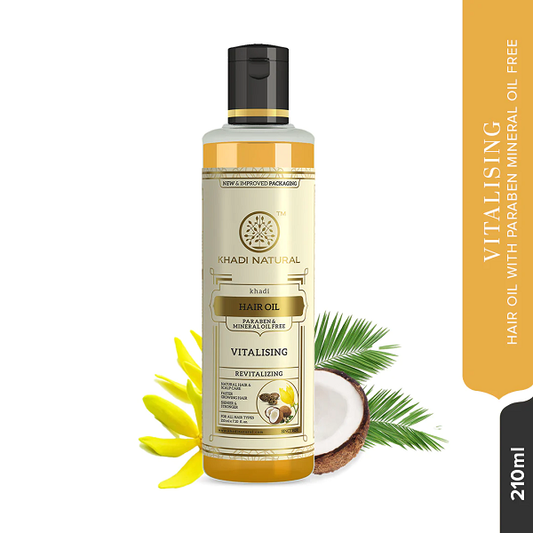 Khadi Natural Vitalising Hair Oil Paraben Mineral Oil Free 210 ml