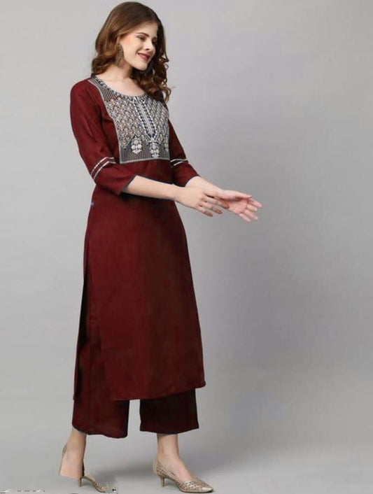 Full Stitched Rayon With Heavy Embroidery Work Salwar Kameez & Dupatta