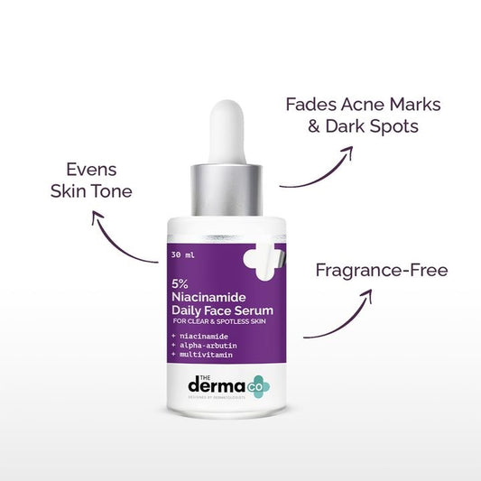 5% Niacinamide Daily Face Serum with Alpha Arbutin & Multivitamin - 30ml