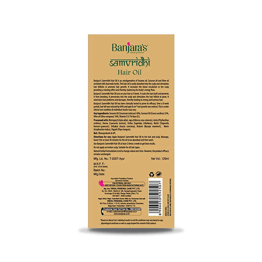 Banjara's Samvridhi Hair Oil -125 ml