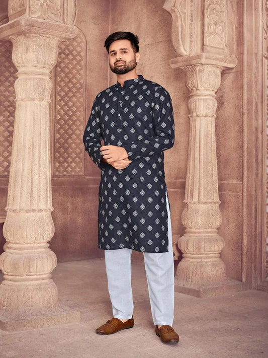 Readymade White Men Kurta and Pyjama Set Magic Cotton Kurtas 16-SR7