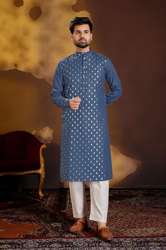 Men's Pure Cotton Kurta Payjama Function Wear Kurta Set 16-SR17