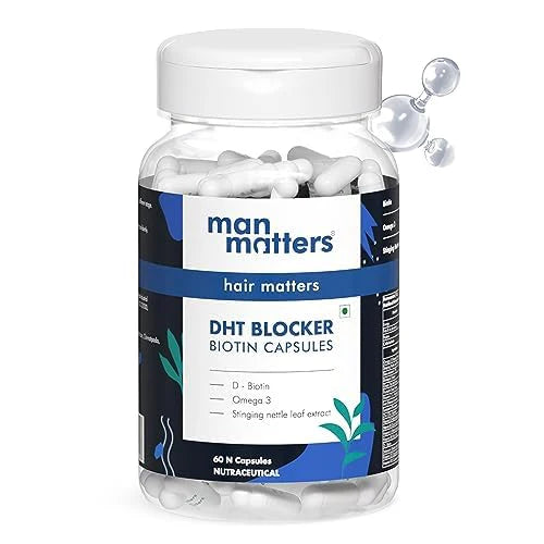 Man Matters DHT Blocker Capsules, For Anti Hair Fall -60 caps