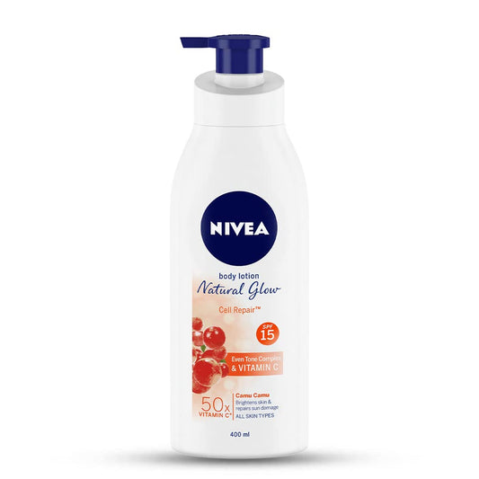 NIVEA Body Lotion Natural Glow  Spf 15 & 50X Vitamin C 400ml