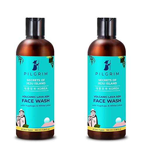 Pilgrim  Volcanic Lava Ash Mild Face Wash Cleanser Pack of 2 (100ml x 100ml)