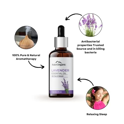 Aravi Organic   Lavender And Peppermint Essential Oil- 15 ml