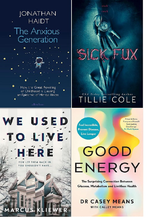 The Anxious Generation: Sick Fux :  Good Energy prevent disease, live longer :  We Used to Live Here:  = 4set best books combo