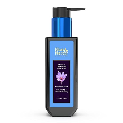 Blue Nectar Kumkumadi Brightening Face Wash with Saffron for Women & Men - 100 ml