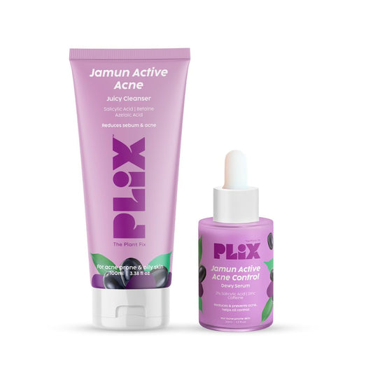 PLIX  Jamun Face Wash and Active Acne Serum Combo(100ML + 30ML)