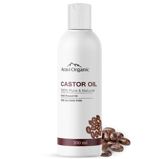 Aravi Organic 100% Pure Cold Pressed Castor Oil  - 200 ml…