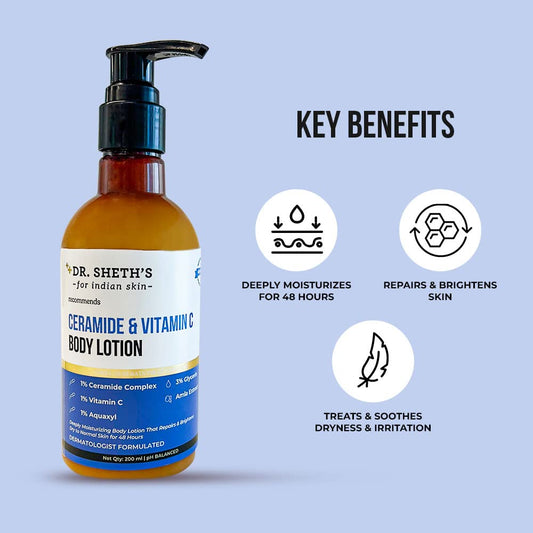 Dr. Sheth's Ceramide & Vitamin C Body Lotion-200 ml