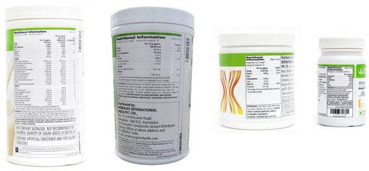 HERBALIFE Formula 1 Shake Kulfi Flavor 500g, Protein 200g, Afresh Peach 50g, Shakemate Nutrition Drink 500g (Pack of 4)