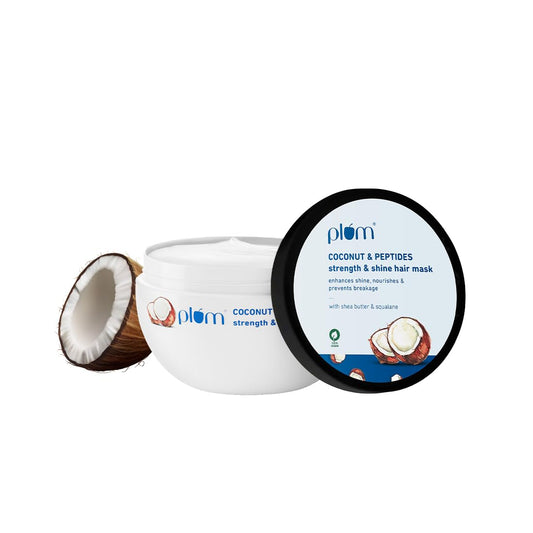 Plum Coconut Hair Mask  For Rough, Dry And Frizzy Hair  With Coconut Oil, Peptides & Shea Butter :-  200GM